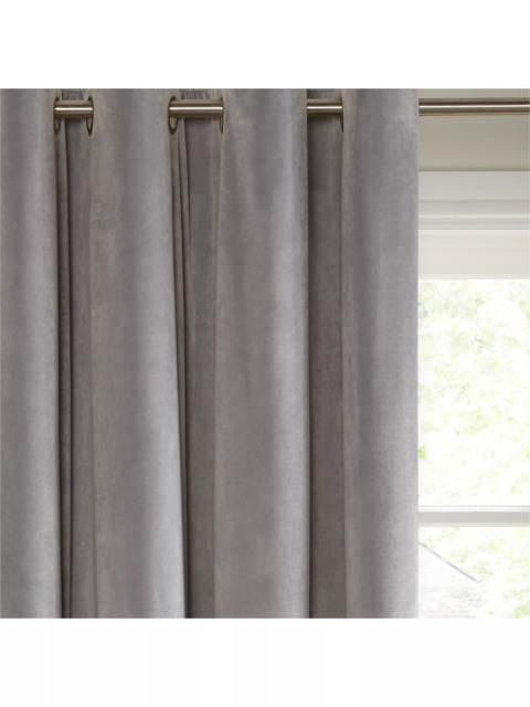 John Lewis Velvet Pair Lined Eyelet Curtains - image 1