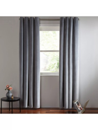 John Lewis Velvet Pair Lined Eyelet Curtains - thumbnail 3
