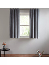 John Lewis Velvet Pair Lined Eyelet Curtains - thumbnail 4