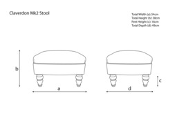 John Lewis Claverdon II Leather Footstool, Dark Leg, Galveston Bark - thumbnail 2