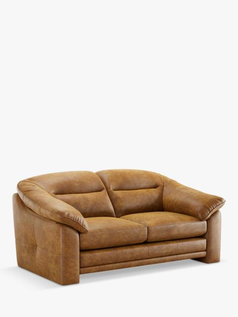 At the Helm Alba Medium 2 Seater Leather Sofa - image 1