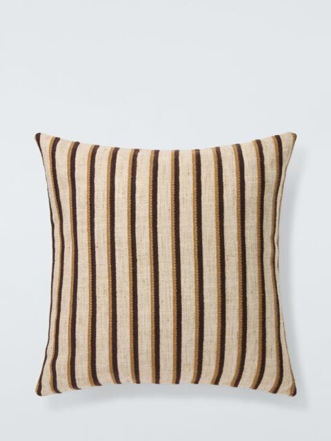 John Lewis Rustic Stripe Square Cushion 50x50, Caramon - image 1