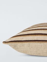 John Lewis Rustic Stripe Square Cushion 50x50, Caramon - thumbnail 4