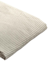 Piglet in Bed Oatmeal Stripe Linen Flat Sheet - thumbnail 2