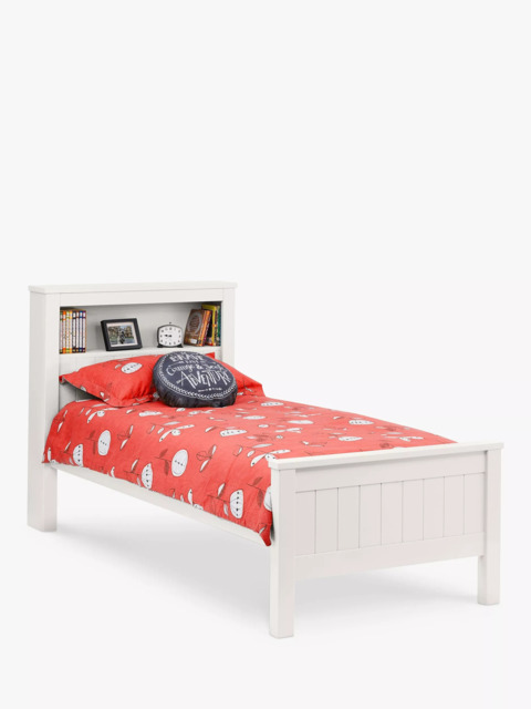 Julian Bowen Maine Bookcase Bed Frame, Single, Surf White - image 1