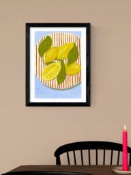EAST END PRINTS Susie Miller 'When Life Gives You Leafy Lemons' Framed Print, 43.4 x 33.4cm, Black Frame - thumbnail 2