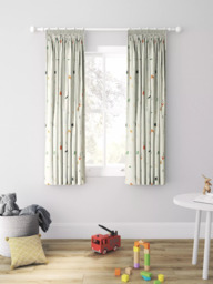 John Lewis Alphabet & Animals Pair Pencil Pleat 3 Pass Blackout Children's Curtains, Multi - thumbnail 2