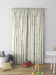 John Lewis Alphabet & Animals Pair Pencil Pleat 3 Pass Blackout Children's Curtains, Multi - thumbnail 4