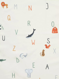 John Lewis Alphabet & Animals Pair Pencil Pleat 3 Pass Blackout Children's Curtains, Multi - thumbnail 5