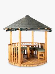 Breeze House Mara Signature Slate Effect Tile Roof Circular Gazebo, FSC-Certified (Scandinavian Redwood) - thumbnail 3