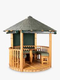 Breeze House Mara Signature Slate Effect Tile Roof Circular Gazebo, FSC-Certified (Scandinavian Redwood)