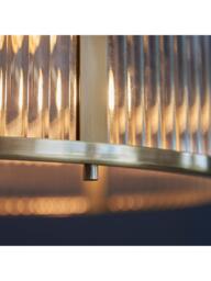 Bay Lighting Rika 3 Bulb Ribbed Glass Pendant Ceiling Light, Metallic Brass - thumbnail 6