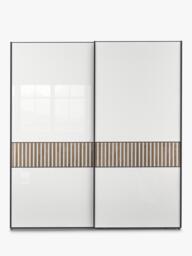 John Lewis Newlyn 2m Sliding Wardrobe with 2 Glass Doors - thumbnail 3