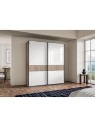 John Lewis Newlyn 2m Sliding Wardrobe with 2 Glass Doors - thumbnail 2