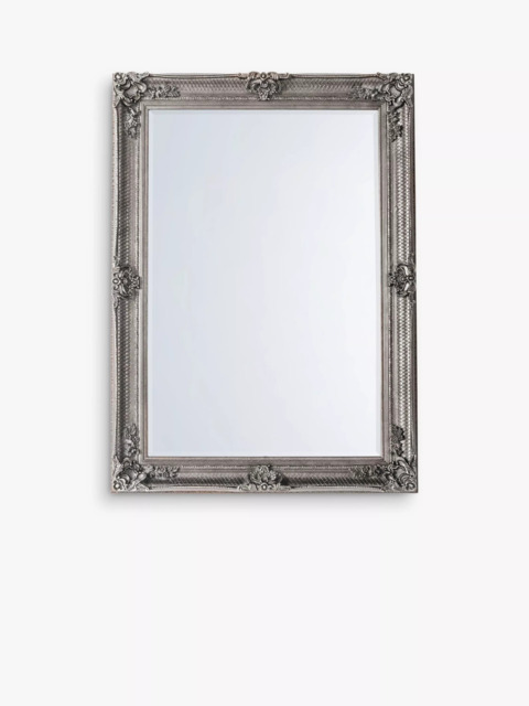 Gallery Direct Denver Baroque Wood Frame Wall Mirror, 109.5 x 79cm, Silver - image 1