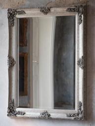 Gallery Direct Denver Baroque Wood Frame Wall Mirror, 109.5 x 79cm, Silver - thumbnail 2