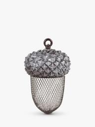 Fallen Fruits Acorn Bird Feeder, Grey - thumbnail 1