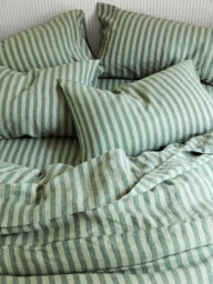 Piglet in Bed Pembroke Stripe Linen Fitted Sheet