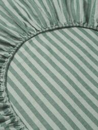 Piglet in Bed Pembroke Stripe Linen Fitted Sheet - thumbnail 2