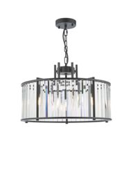 Där Kiran Glass 5 Arm Pendant Ceiling Light