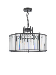 Där Kiran Glass 5 Arm Pendant Ceiling Light - thumbnail 2