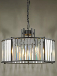 Där Kiran Glass 5 Arm Pendant Ceiling Light - thumbnail 5
