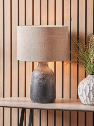 Pacific Vulcan Stoneware Table Lamp, Grey - thumbnail 3