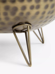 John Lewis ANYDAY Hammered Metal Floor Planter, Gold - thumbnail 4