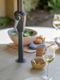 LG Outdoor Monza 8-Seater Garden Oval Dining Table & Chairs Set with Parasol, Grey - thumbnail 3