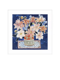 John Lewis Emma Burnett 'The Pottery Vase' Framed Print & Mount, 61.5 x 61.5cm, Blue/White - thumbnail 1