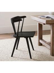 Pottery Barn Westan Dining Chair, Set of 2, Black - thumbnail 2
