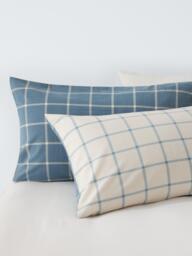 John Lewis Warm & Cosy Brushed Cotton Windowpane Check Duvet Cover Set - thumbnail 2