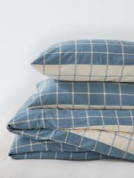 John Lewis Warm & Cosy Brushed Cotton Windowpane Check Duvet Cover Set - thumbnail 5
