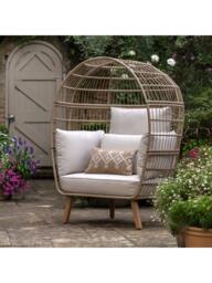 Gallery Direct Avena Wicker Garden Egg Chair, Natural - thumbnail 2