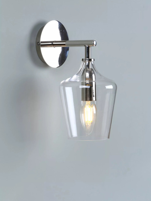 Laura Ashley Ockley Glass Wall Light, Clear - image 1