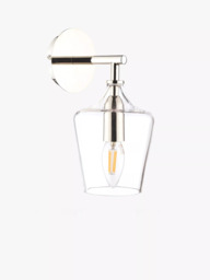 Laura Ashley Ockley Glass Wall Light, Clear - thumbnail 3