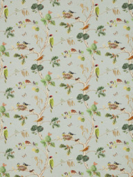 Sanderson Woodland Chorus Made to Measure Curtains or Roman Blind, Sky Blue/Multi - thumbnail 1