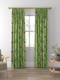 Disney Home x Sanderson Alice Made to Measure Curtains or Roman Blind, Green - thumbnail 5