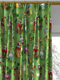 Disney Home x Sanderson Alice Made to Measure Curtains or Roman Blind, Green - thumbnail 4