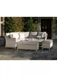 Bramblecrest Monterey Woven 8-Seater Corner Garden Casual Dining Set with Height Adjustable Square Table, Sandstone - thumbnail 4
