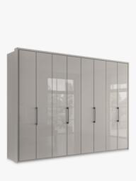 John Lewis Osaka 3m Bi-Fold Wardrobe with 8 Glass Doors - thumbnail 1