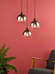 Där Lycia 3 Pendant Cluster Mirror Ceiling Light - thumbnail 4