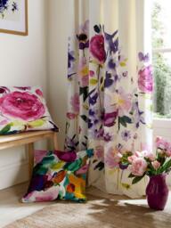bluebellgray Taransay Pair Lined Pencil Pleat Curtains, Fuschia - thumbnail 4