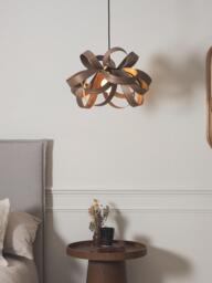 Tom Raffield Skipper Small Pendant Ceiling Light, Dia.46cm, Walnut - thumbnail 4