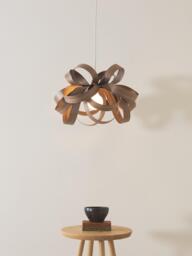 Tom Raffield Skipper Small Pendant Ceiling Light, Dia.46cm, Walnut - thumbnail 2