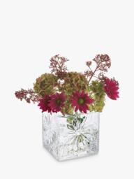 Dartington Crystal Marguerite Square Glass Vase, H12cm, Clear - thumbnail 2