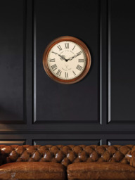 Acctim Towcester Lacock Radio Controlled Roman Numeral Analogue Wood Wall Clock, 39cm, Natural - thumbnail 3