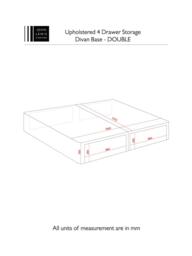 John Lewis Non-Sprung Upholstered 4 Drawer Divan Base, Double - thumbnail 4