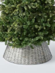 John Lewis Willow Christmas Tree Skirt, Grey - thumbnail 1