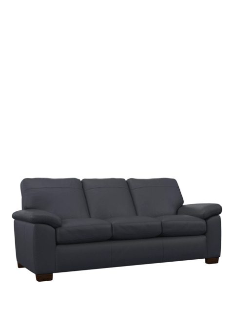 John Lewis Camden Grand 4 Seater Leather Sofa, Dark Leg - image 1
